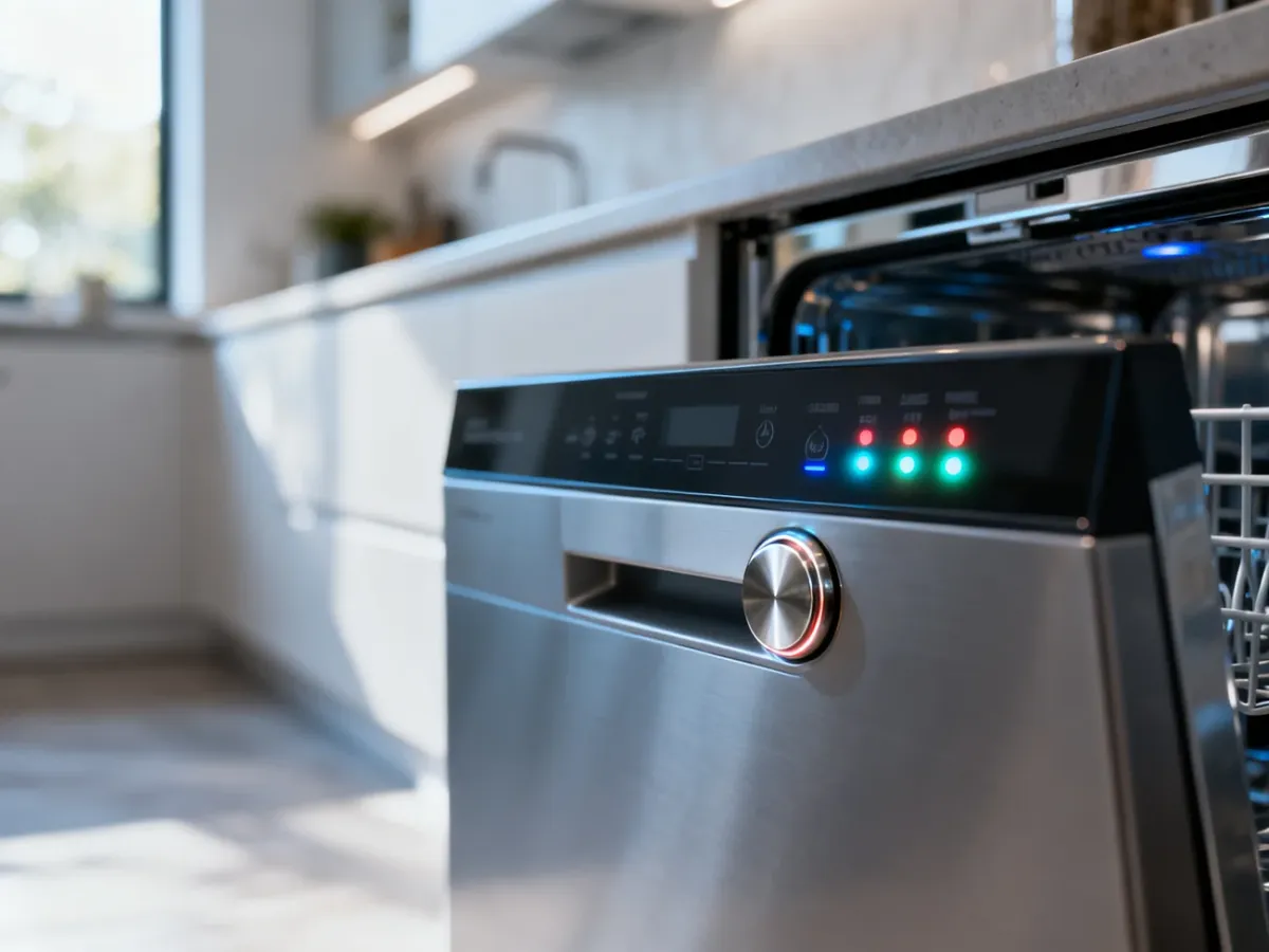 Panel sterowania zmywarki Electrolux z podświetlanymi przyciskami, wskazujący miejsce resetowania urządzenia.